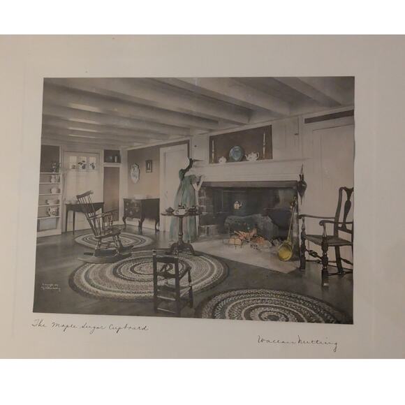 Large Wallace Nutting Art Print -The Maple Sugar Cupboard